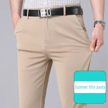 Male Pants Stretch Solid Black Smart Casual Men's Trousers