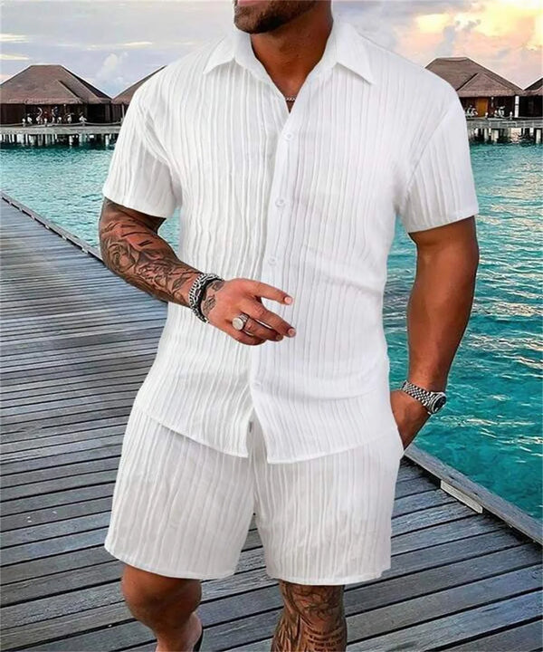 2024 New style Summer Men's Fashion Beach Suit