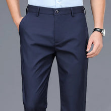Male Pants Stretch Solid Black Smart Casual Men's Trousers